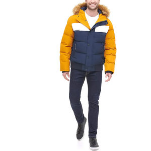 Veste matelassée pour hommes, manteau bulle à capuche en laine pour l'hiver, teint en gros, design de mode en gros - Product Image 3