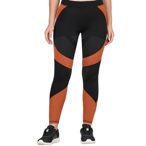 Leggings de sport en fibre de bambou et coton taille haute pour femmes Leggings d'entraînement longs en Spandex tricotés avec logo personnalisé sans couture pour l'été - Product Image 3
