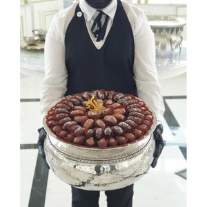 Luxueux nouveau bol de service de chocolat et de dattes élégant japonais derniers accessoires de cuisine ronds de concepteur bols de service de nourriture - Product Image 1