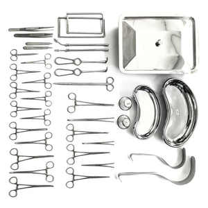 Ensemble d'instruments de chirurgie générale 74 pièces appendicectomie manuelle et hernie Instruments chirurgicaux en acier inoxydable approuvés CE - Product Image 3
