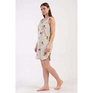 Tunique à col rond et manches larges pour femme avec poches ovales et débardeur intégré - Product Image 3