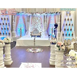 Scène de cérémonie de mariage sud-indien, thème élégant, scène d'événements de mariage, décoration de scène de Hall de mariage du sud - Product Image 1