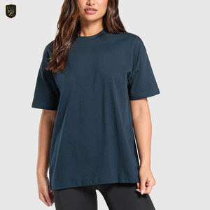 เสื้อยืดโอเวอร์ไซส์ผ้าฝ้ายนุ่มสำหรับผู้หญิง ทรงหลวม แขนสั้น ใส่สบายในฤดูร้อน แห้งเร็วและระบายอากาศได้ดี - Product Image 1