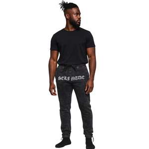 Pantalon de survêtement unisexe noir délavé à l'acide Streetwear Joggers avec taille élastique Premium Heavyweight Fleece Casual Lounge Pants - Product Image 1