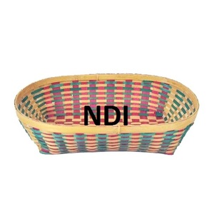 Panier de rangement rond multicolore pour la décoration de table de mariage, panier à fruits personnalisé, panier de rangement pour fruits et légumes - Product Image 1