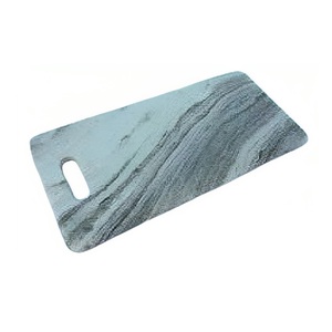 Hachoir à oignons rond moderne de qualité supérieure Planche à découper en bois de marbre décorative Planche à découper en pierre de qualité superfine avec trou de suspension - Product Image 5