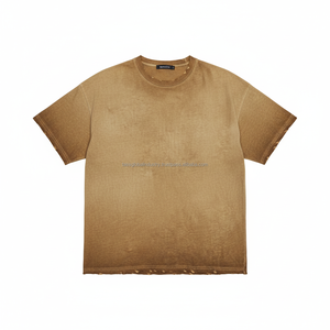 Camisas de esmoquin para hombre con hombros caídos, ajuste holgado, 100% algodón satinado, tejido de punto, estilo casual de verano, transpirable, ecológico, de secado rápido - Product Image 1