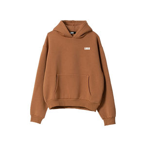 Sudadera con capucha recortada Boxy Fit para hombre OEM Jersey personalizado 100% algodón 400 500 Gsm Sudadera con capucha de gran tamaño de peso pesado - Product Image 3