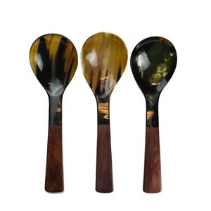 High Quality Buffalo Horn Cutlery Set Kitchenware Including Horn <b>Spoon</b> Direct Wholesale Price Available - Product Image 2