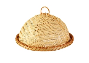 ตะกร้าไม้ไผ่ใส่แมลงกันแมลงวัน,ตะกร้าแห้งใส่ของครอบจานขนมปังที่ใส่ผลไม้ตะกร้าขนมปังนึ่งสำหรับใช้ในบ้าน - Product Image 4