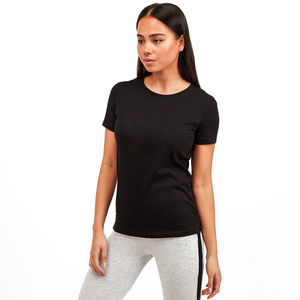 เสื้อยืดคอกลมแขนสั้นสำหรับผู้หญิงเสื้อยืดระบายอากาศแบบเรียบเข้ารูปผ้าฝ้าย - Product Image 6