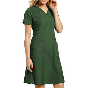 Uniforme d'hôpital, robe jupe de gommage d'allaitement, uniforme de qualité supérieure à demi-manches - Product Image 4