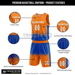 Uniforme de basket-ball vêtements de sport tissu polyester confortable maillot d'équipe personnalisé dernière conception légère - Product Image 6