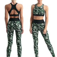 2024 Neuester Stil V-Form Atmungsaktives Damen-Yoga-Set Schnell Trocknende Sportbekleidung Günstiges 2-Teiliges Leggings-BH-Set