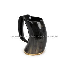 Tasse en corne entièrement noire, meilleur décor d'intérieur, conception de matériau Unique avec couleur naturelle, tasse à boire hautement conçue - Product Image 3