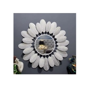 Decorative Brass Modern <b>Wall</b> <b>Mirror</b> Flower Shape Design Black & <b>Gold</b> Color Wedding Occasion Durable Home Decor - Product Image 5