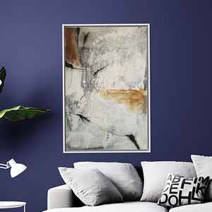 ภาพพิมพ์โทนสีเอิร์ธโทนสมัยใหม่: งานศิลปะบนผืนผ้าใบที่ให้ความรู้สึกสงบสำหรับบ้านหรือสำนักงาน กรอบสีขาว - Product Image 1