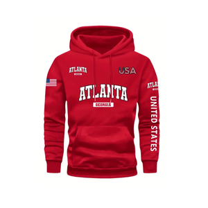 เสื้อสเวตเตอร์แบบสวมหัวแขนยาวมีฮู้ดผ้าฝ้าย100% ลำลองสำหรับผู้ชายเสื้อสเวตเชิ้ตแบบสวมหัวมีกระเป๋าจิงโจ้ฤดูหนาวสีทึบพิมพ์ลายพัฟ - Product Image 1
