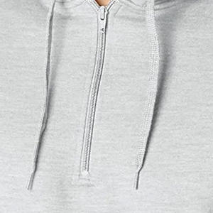 Sweat-shirts à capuche pour hommes en polaire polyester/coton, couleur unie, épaules tombantes, demi-zip, décontractés, avec logo personnalisé - Product Image 5