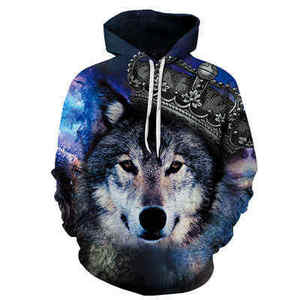 Sudadera con Capucha de Invierno para Hombre, Diseño de Animal Feroz, Forro Polar Cálido, Estilo Urbano Moderno, Transpirable, Alta Calidad, 100% Algodón - Product Image 4