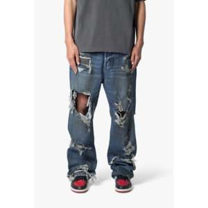 Le Denim Décimé Ultra Baggy-Bleu - Product Image 6