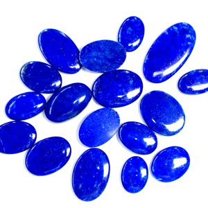 Cabochon ovale Lapis Lazuli poli du fabricant indien Pierre précieuse naturelle bleue pour la fabrication de bijoux en vrac - Product Image 1