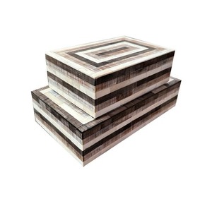 Caja Decorativa India con Incrustaciones de Cuerno, Elegante y Moderna, Hecha a Mano, para Decoración del Hogar y Vajilla en Tiendas - Product Image 1