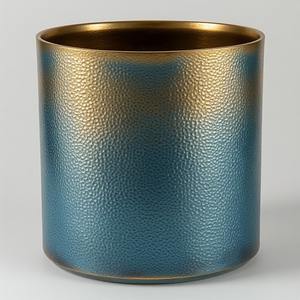 Poubelle en acier galvanisé robuste pour extérieur sans couvercle, conçue pour les zones publiques et commerciales avec une finition résistante aux intempéries - Product Image 1