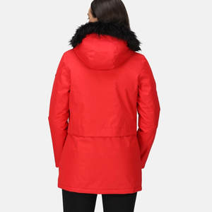 2024 nouveauté la plus populaire parka grise pour les femmes avec capuche en fourrure détachable respirant long manteau à glissière pour l'hiver - Product Image 3