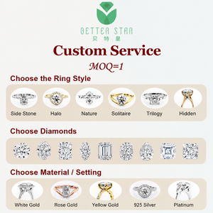 Anillo <span class=keywords><strong>Solitario</strong></span> Clásico de Oro de 18K con Diamante Largo de Corte Cojín Cultivado en Laboratorio, Certificado por IGI, para Mujer, de Betterstar, Joyería Fina - Product Image 5