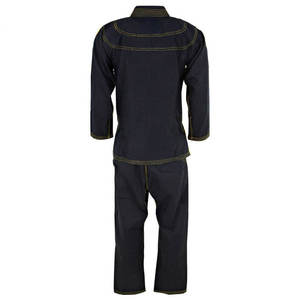Venta caliente Elite Black BJJ Gi Kimono uniforme para hombres 100% algodón Jiu Jitsu Kimono Premium Durable traje de entrenamiento de artes marciales - Product Image 4
