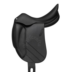 Selle anglaise en cuir de qualité supérieure tout noir pour le dressage de chevaux High Cantle Soft Cowhide Seat Thick Knee Rolls for Superior - Product Image 1