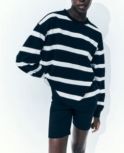 เสื้อสเวตเตอร์แบบสวมหัวของผู้หญิงเสื้อสเวตเตอร์แบบสวมหัวผ้าคอตตอนนิ่มพิเศษดีไซน์ซับลิเมชันไหล่สีพื้นซักด้วยหมึก - Product Image 1