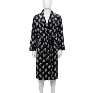 Men's Comfortable Soft Cotton Velour Robe Printed Casual Lounge Wear for Home Spa for Relaxation and Gifts - Product Image 1