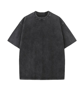 เสื้อยืดผู้ชายไซส์ใหญ่ ขายส่ง ผ้าฝ้าย 100% หนัก 280 กรัม ถักทออย่างดี เป็นมิตรกับสิ่งแวดล้อม แขนสั้น ไม่มีลาย สไตล์วินเทจ ล้างสีแบบแอซิด คอกลม - Product Image 2