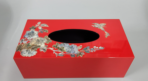 กล่องกระดาษทิชชูเคลือบงานทำมือเครื่องเขินเวียดนามหรูหราสำหรับบ้านสำนักงานและโรงแรมกล่องตกแต่งทำมือแบบพรีเมี่ยม - Product Image 4