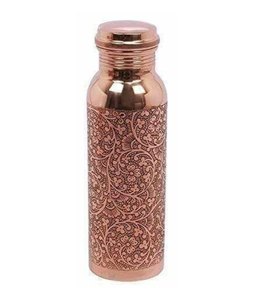 Copper <b>Water</b> <b>Bottle</b> Most Drinkware accessories for Ayurvedic Health Benefits Copper Enamel Printed <b>Bottle</b> - Product Image 4