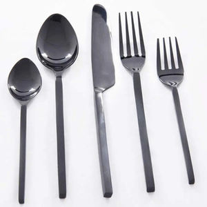 ชุดช้อนส้อมเครื่องเงินแบบแบนมีดเหล็กคุณภาพสูงด้ามจับทำด้วยมือชุดช้อนบนโต๊ะสำหรับงานแต่งงานชุดรับประทานอาหารในอุดมคติสำหรับงานอีเวนต์ - Product Image 5