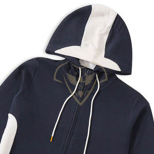 Jersey de talla grande de algodón 100% de alta calidad para mujer, logotipo personalizado, ropa de calle de invierno, insignia, Sudadera con capucha con estampado de lana, hombro caído - Product Image 2