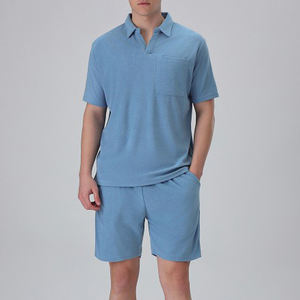 Conjuntos de pantalones cortos de camiseta informal de alta calidad para hombre, conjunto doble personalizado de 2 piezas, conjunto corto de verano para hombre - Product Image 1