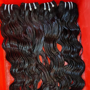 PELO RECTO INDIO CRUDO 100% NATURAL SIN PROCESAR CON CUTICULAS ALINEADAS VIRGEN REMY RAW TRAMA BUNDLES 100% PELOS DE LA MEJOR CALIDAD - Product Image 1