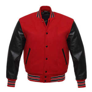 High School American College Chaquetas Varsity Fraternity Chaquetas Invierno Lana Cuero Letterman Varsity Chaquetas de hombre Logotipo personalizado - Product Image 2