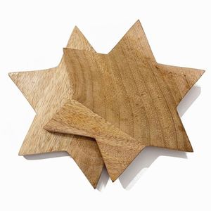 Super Oferta Posavasos de madera de mango hechos a mano con el mejor posavasos de utensilios de cocina impresos con esmalte para vajilla y uso de mesa - Product Image 6