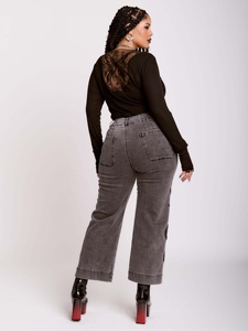 Nuevos Jeans Unisex Pintados y Teñidos a la Moda, Pantalones Vaqueros Anchos Elásticos de Estilo Urbano para Hombre y Mujer - Product Image 2