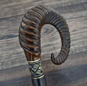 ไม้เท้าเดินไม้ไม้เท้าไม้แกะสลักไม้ด้ามจับสำหรับผู้สูงอายุไม้เท้าเดินไม้แบบพรีเมี่ยม - Product Image 1