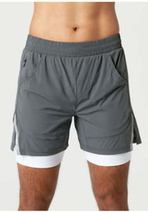 Pantalones cortos de gimnasio activo para hombre, con cordón elástico y logotipo de talla grande XXL, pantalones cortos de entrenamiento atlético estampados transpirables de verano de 5 pulgadas - Product Image 3