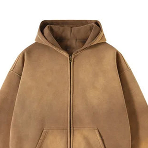 Meilleure qualité conception personnalisée taille thermique Logo personnalisé lavage à l'acide impression 100% bases de coton, sweats à capuche en coton mélangé - Product Image 2