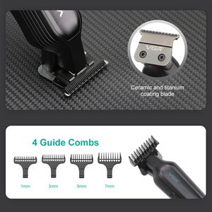 Tondeuse à cheveux professionnelle pour hommes, autonomie de 360 minutes, lame en T, tondeuse de barbier à écartement zéro, alimentée par batterie USB-C, version US - Product Image 2