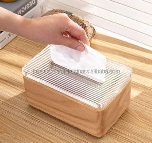 Porte-mouchoirs de luxe en bois de qualité supérieure ARTISAN CRAFT Fabriqué à la main Design personnalisé Écologique Durable pour le bureau à domicile sophistiqué - Product Image 3