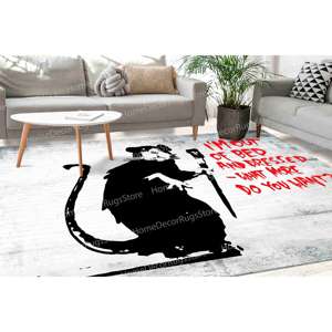 Tapis imprimé coloré : Tapis de voiture moderne pour l'intérieur, décoration de bureau, chambre à coucher, tapis gobelin - Product Image 1